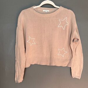 Z Supply Blush Star Crew Neck Sweater